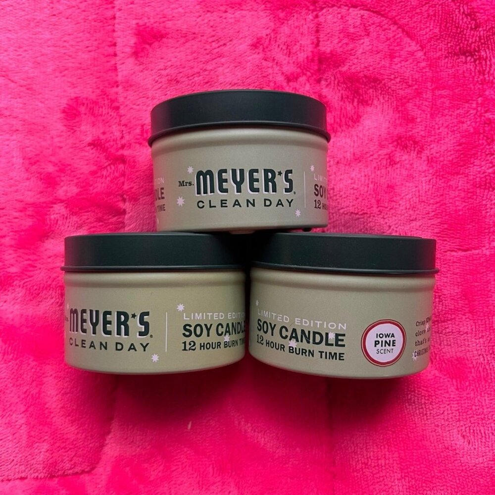 Mrs. Meyers Clean Day Soy Candle Bundle Iowa Pine Scent new